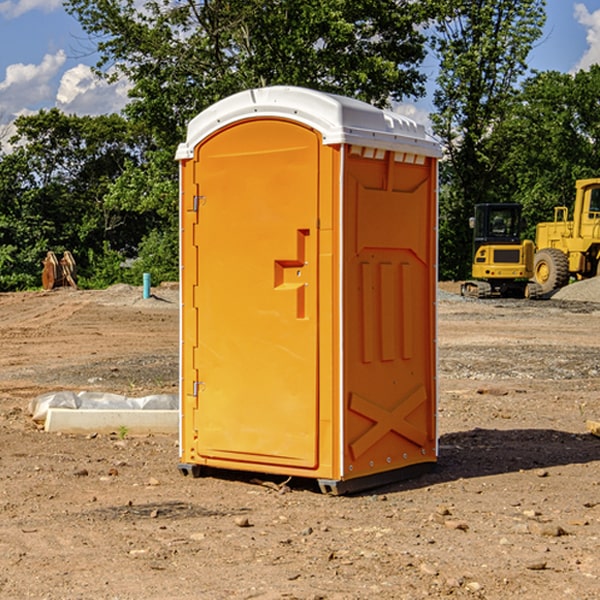 how often are the portable restrooms cleaned and serviced during a rental period in Kitts Hill OH